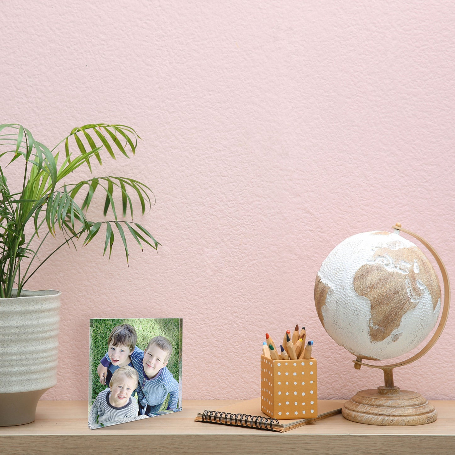 Personalised Photo Upload Freestanding Block/Coaster - 100mm x 100mm Square