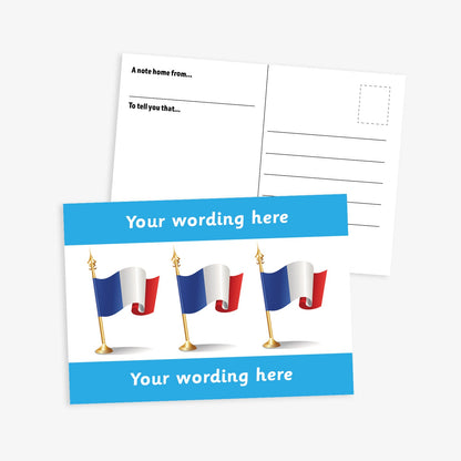 Personalised French Flag Postcard - A6