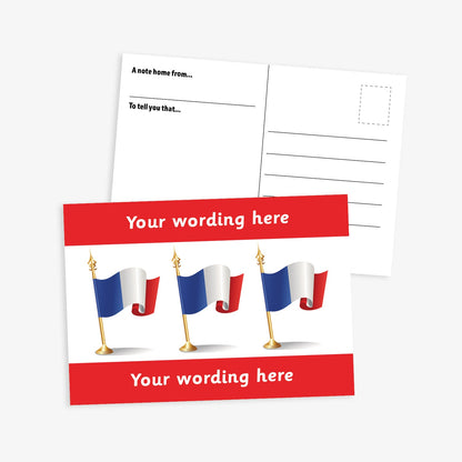 Personalised French Flag Postcard - A6