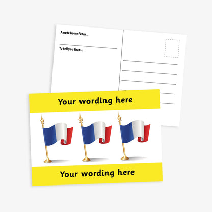 Personalised French Flag Postcard - A6