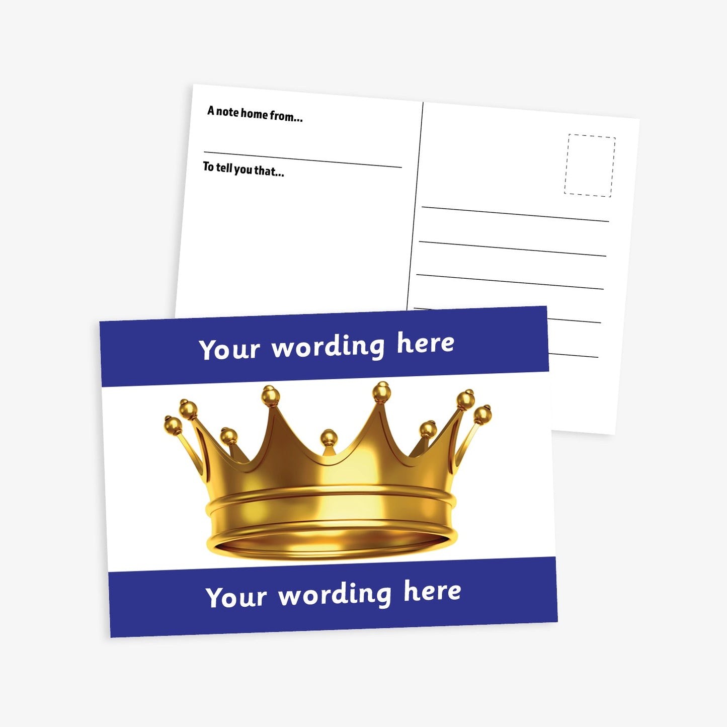 Personalised Crown Postcard - A6