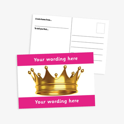 Personalised Crown Postcard - A6