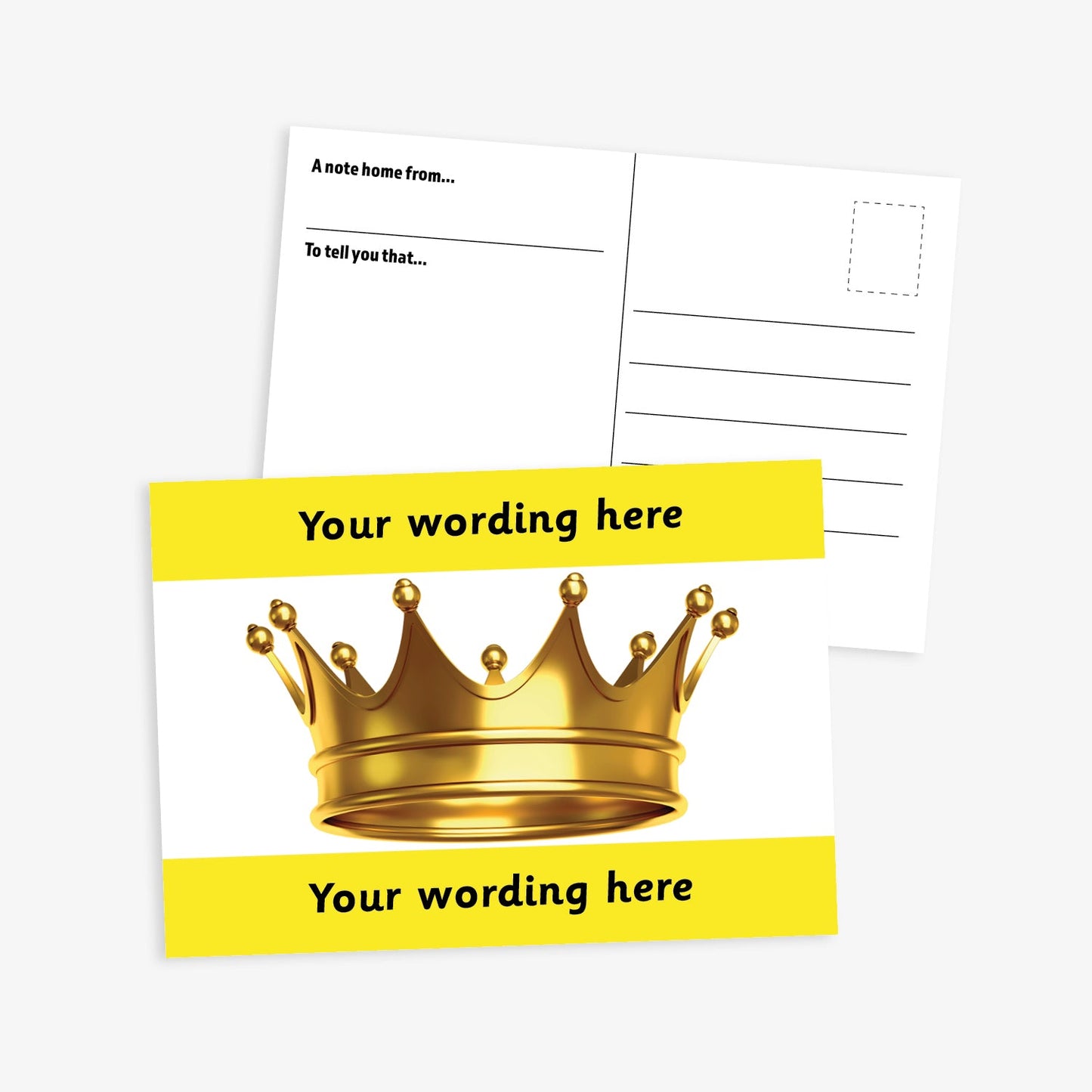 Personalised Crown Postcard - A6