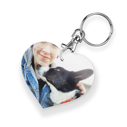 Personalised Photo Upload Heart Keyring  - 60mm