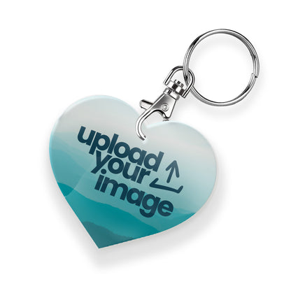 Personalised Photo Upload Heart Keyring  - 60mm