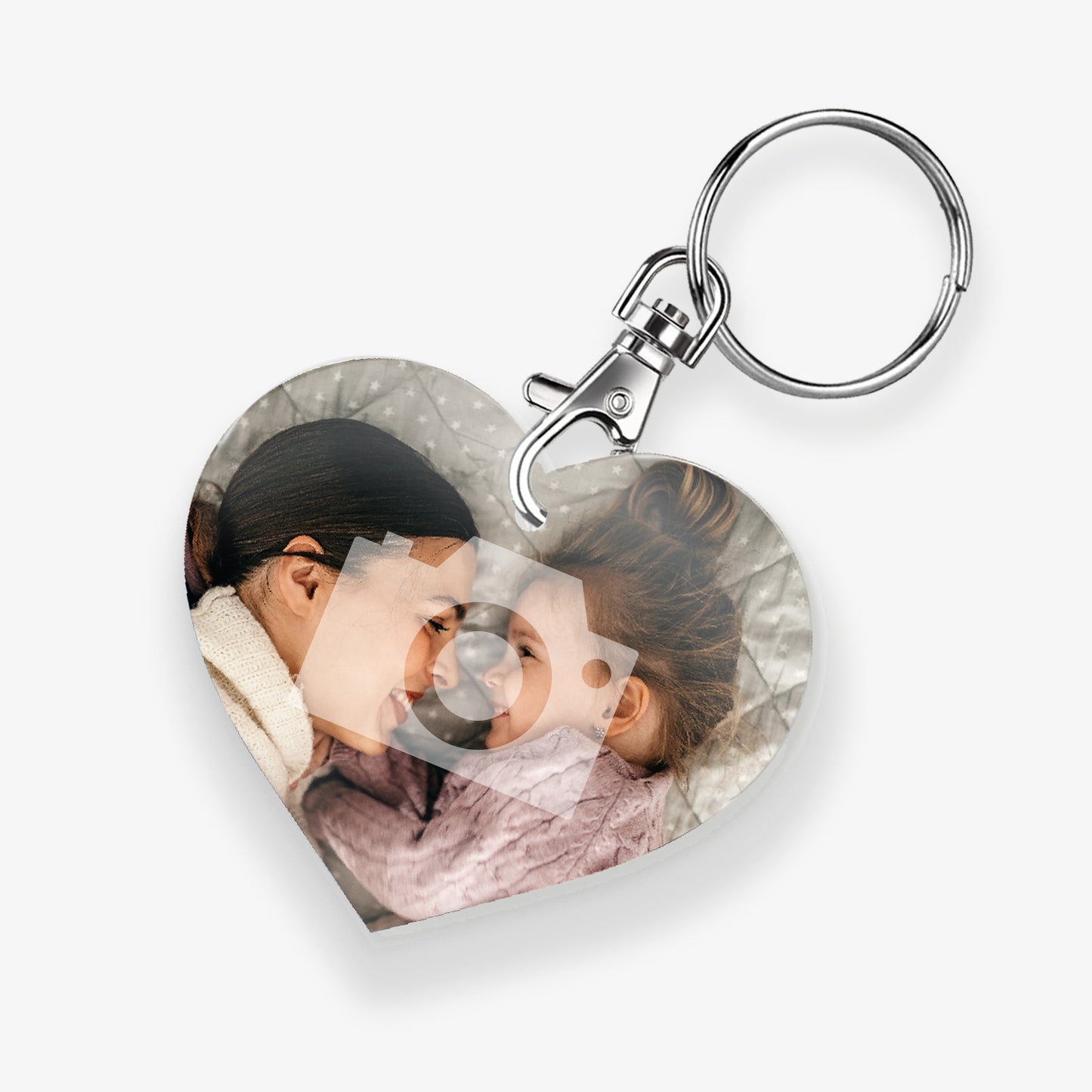 Personalised Photo Upload Heart Keyring  - 60mm