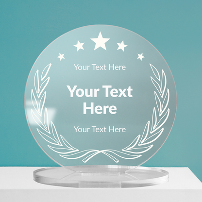 Personalised Trophy Circle Plaque - 100mm