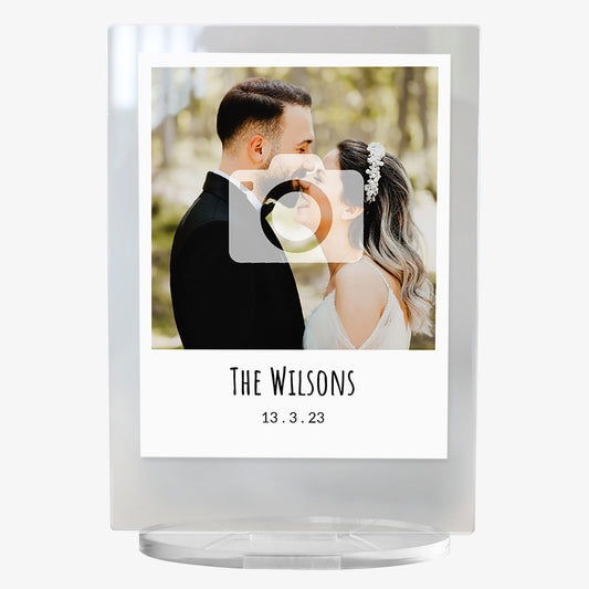 Personalised Polaroid Photo Upload Plaque -  140mm X 100mm