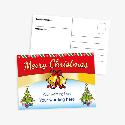 Personalised Merry Christmas Postcard - A6