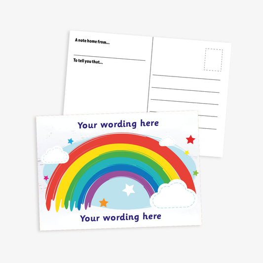 Personalised Rainbow Postcard - A6