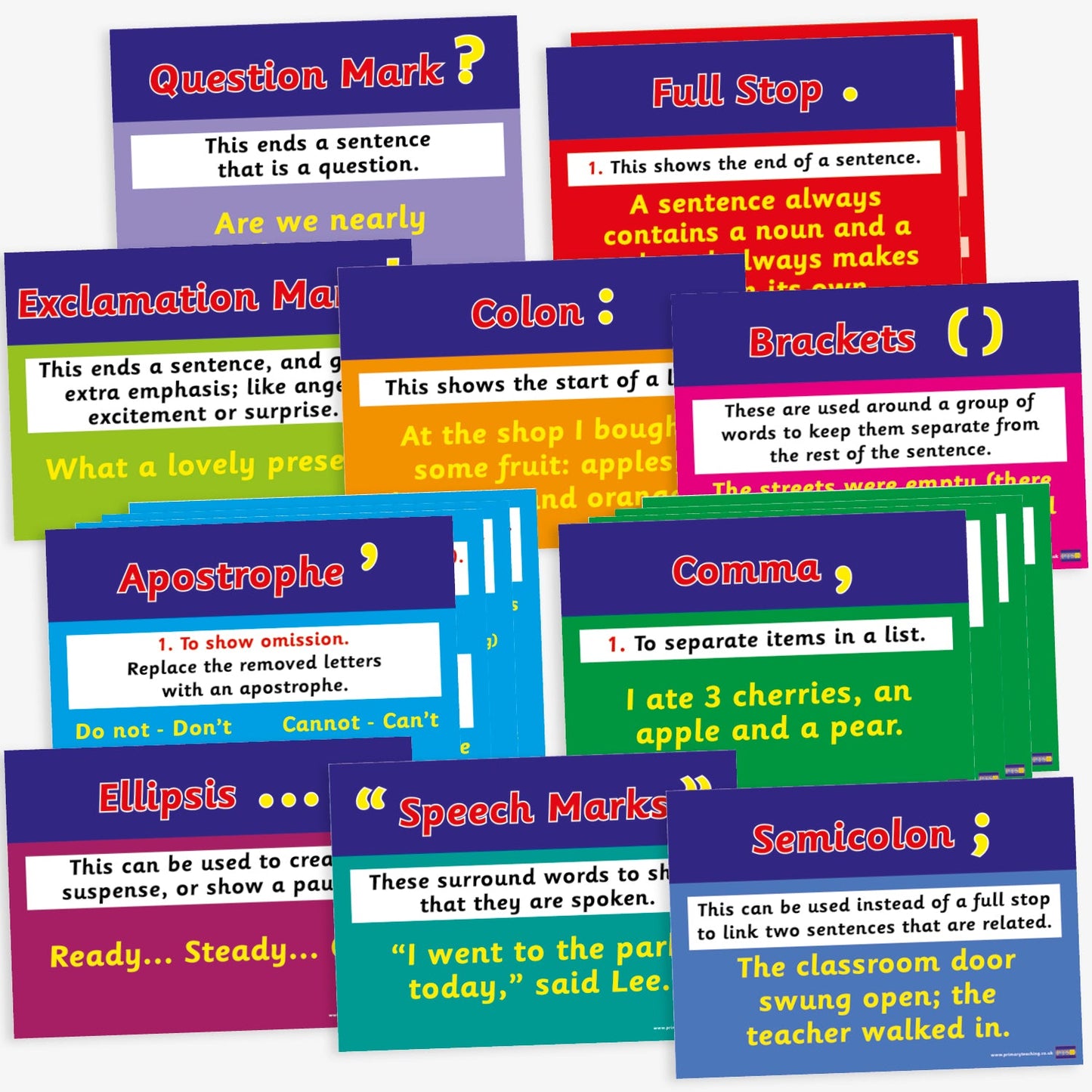 17 Literacy Punctuation Posters - A4