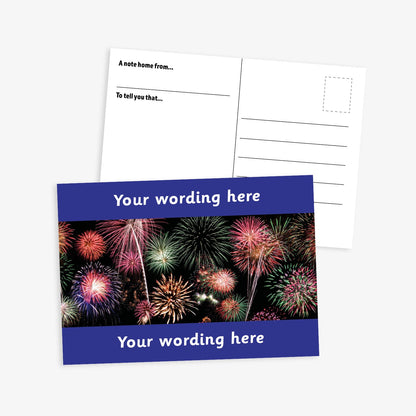 Personalised Fireworks Postcard - A6