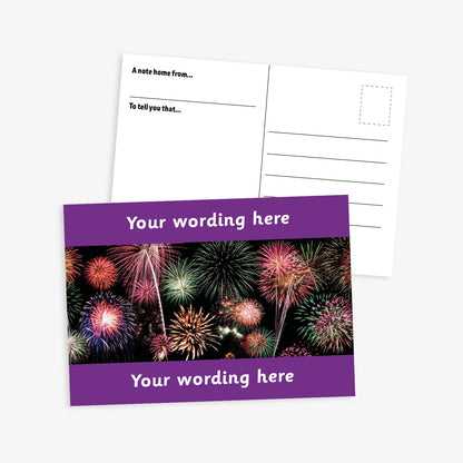 Personalised Fireworks Postcard - A6