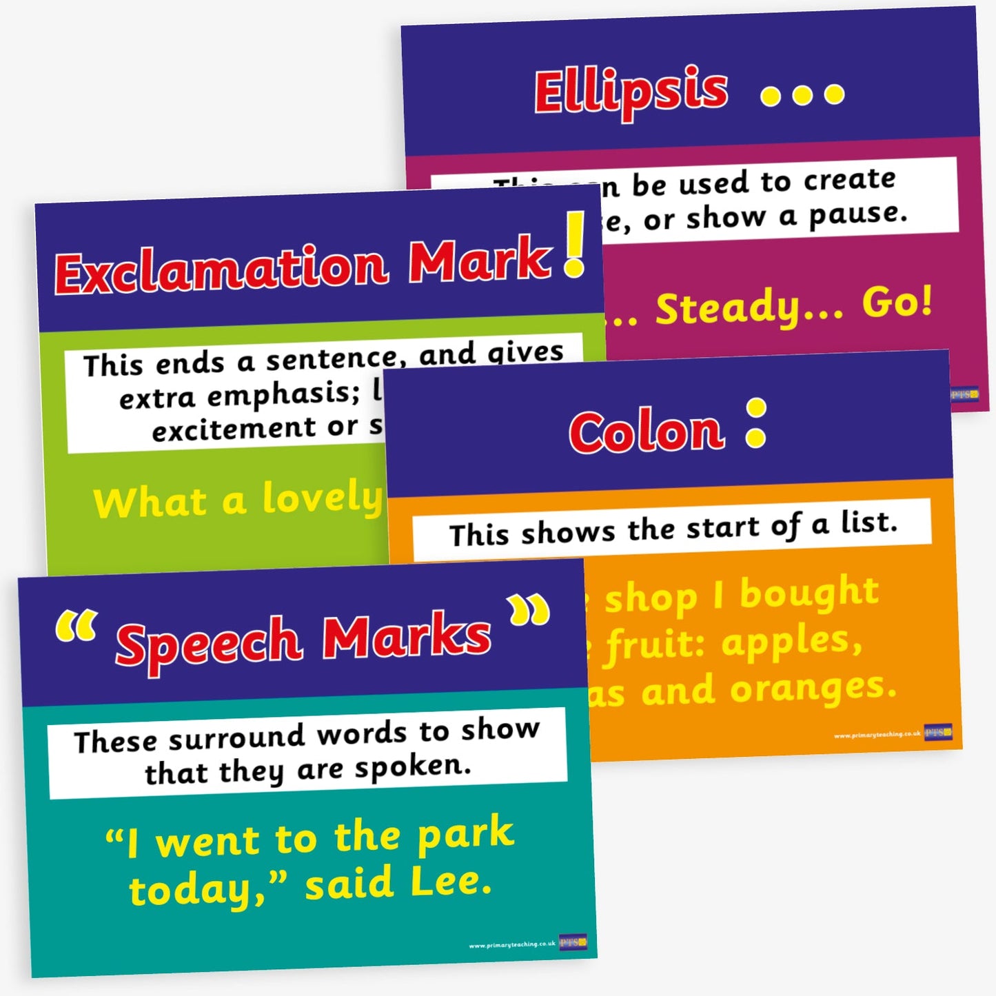 17 Literacy Punctuation Posters - A4