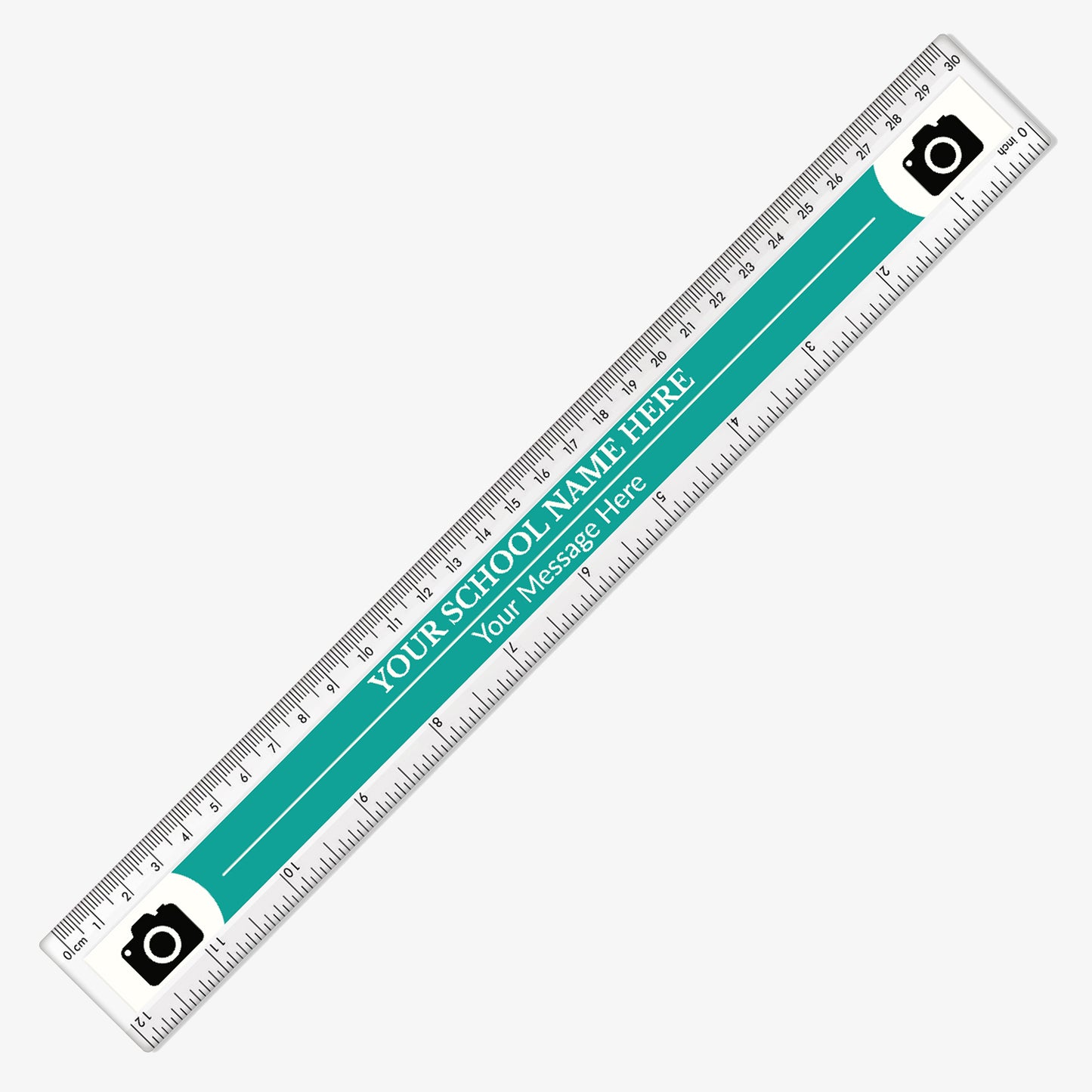 Upload Your Own Double Image Ruler - 30cm