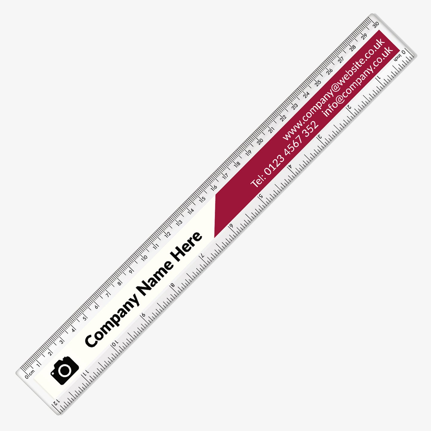 Upload Your Own Image Two Colour Ruler - 30cm