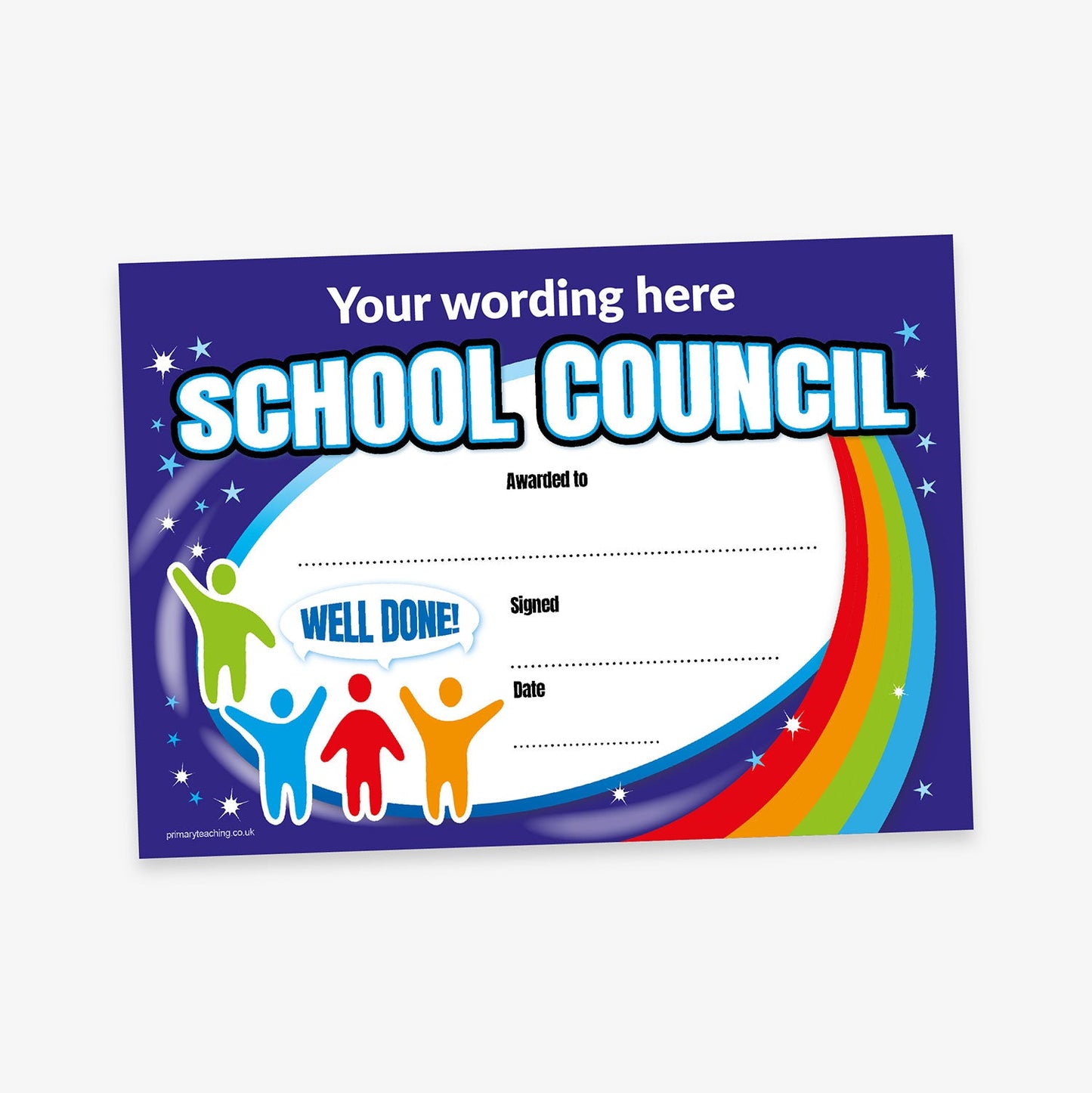 Personalised School Council Certificate - A5