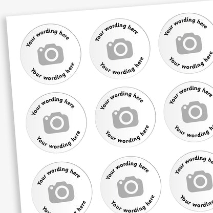 70 Upload Your Own Image Stickers - 25mm