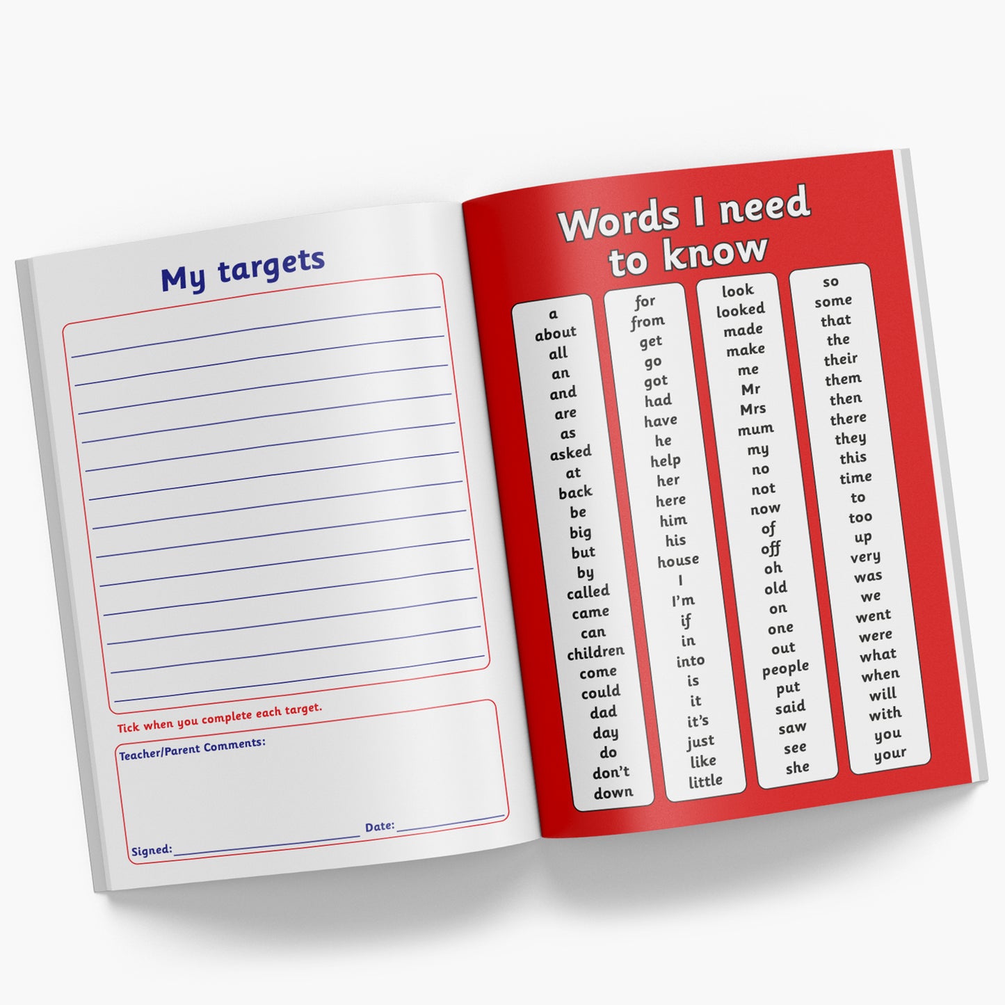 100 Personalised Reading Record Book - Children - A5