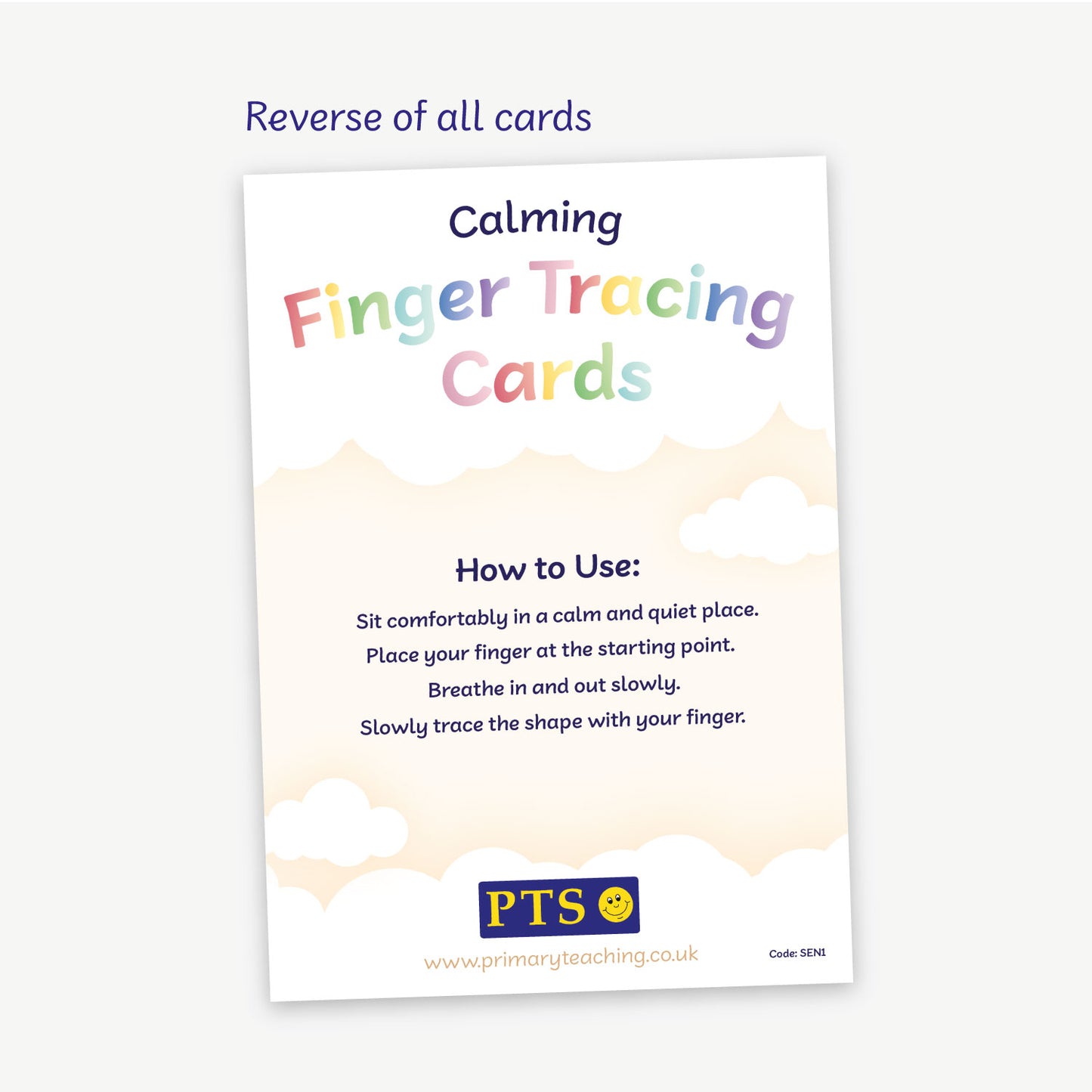 8 Finger Tracing Calming Cards - A5