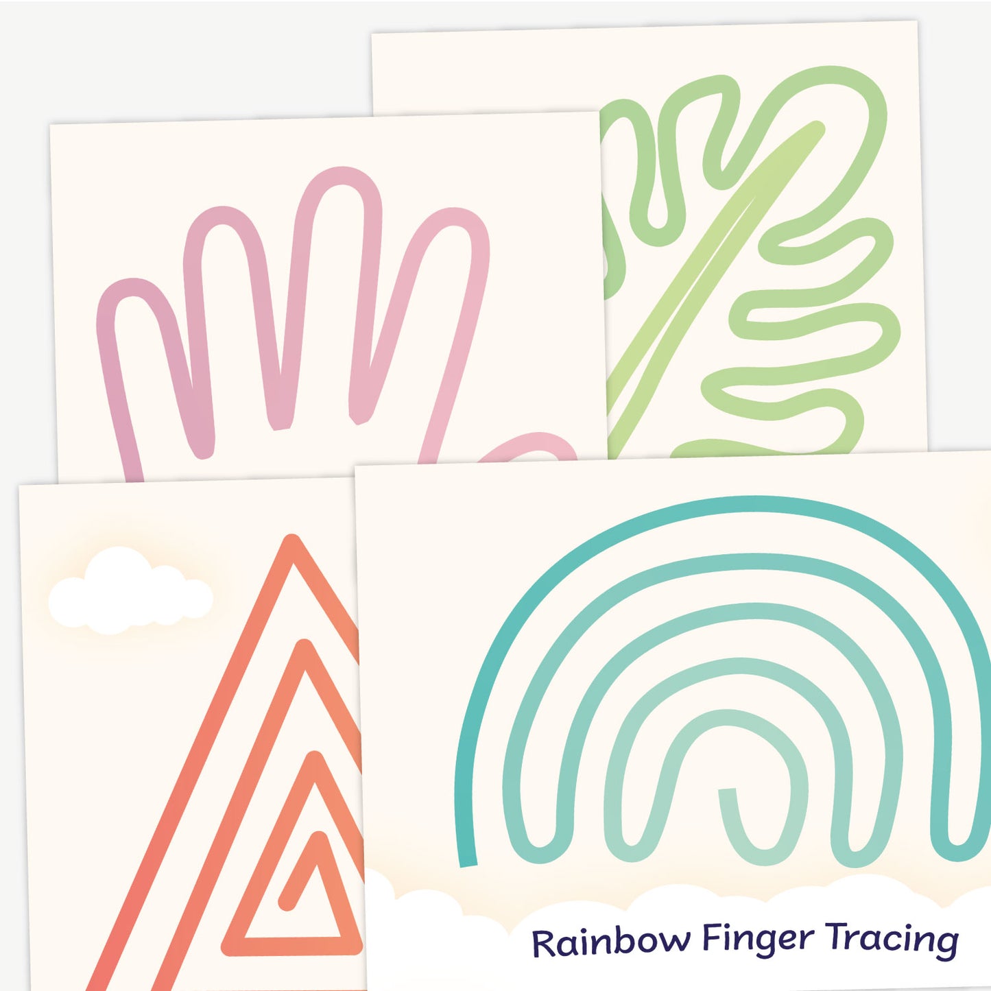 8 Finger Tracing Calming Cards - A5