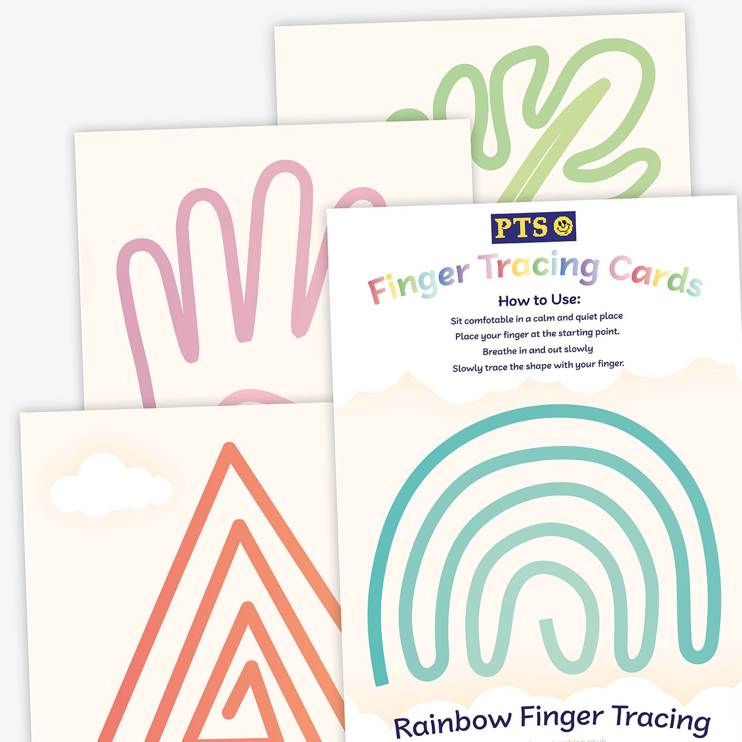 8 Finger Tracing Calming Cards - A5