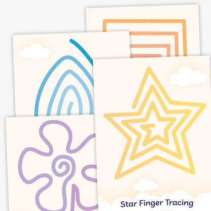 8 Finger Tracing Calming Cards - A5