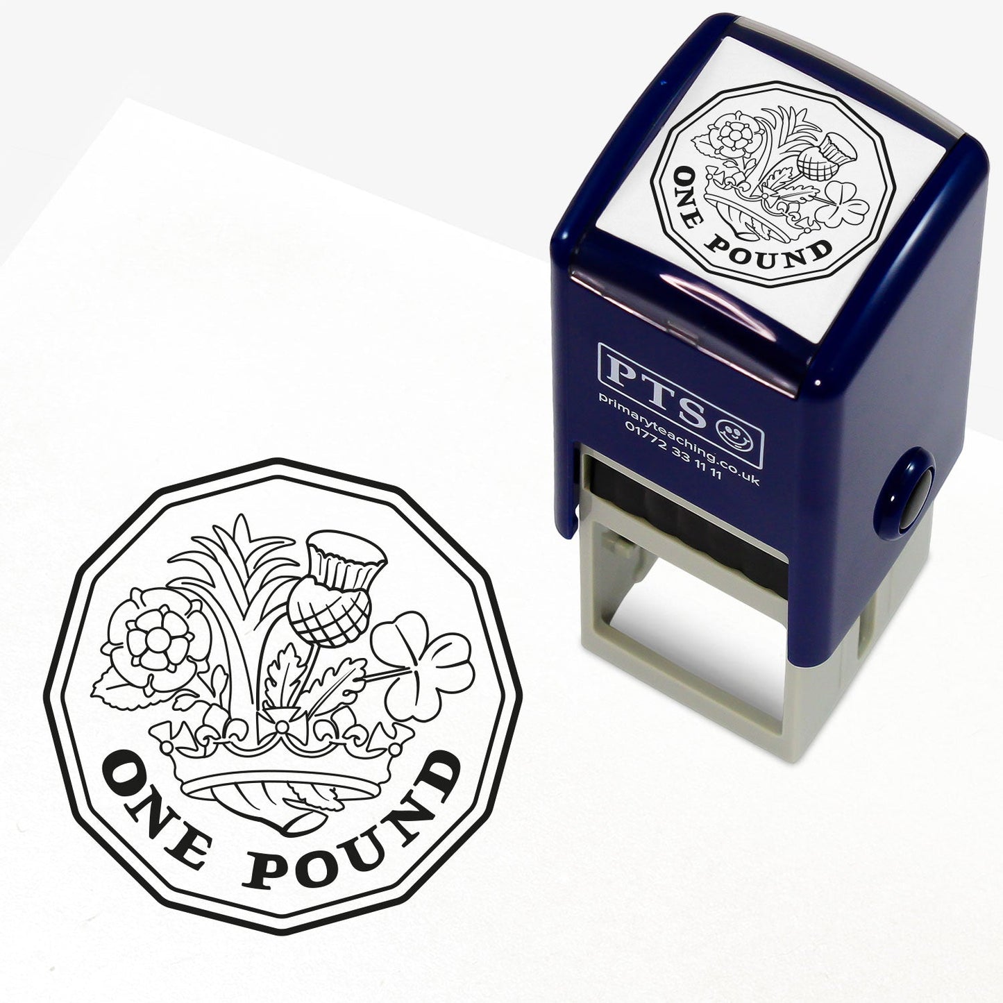 One Pound Coin Stamper - Black - 25mm