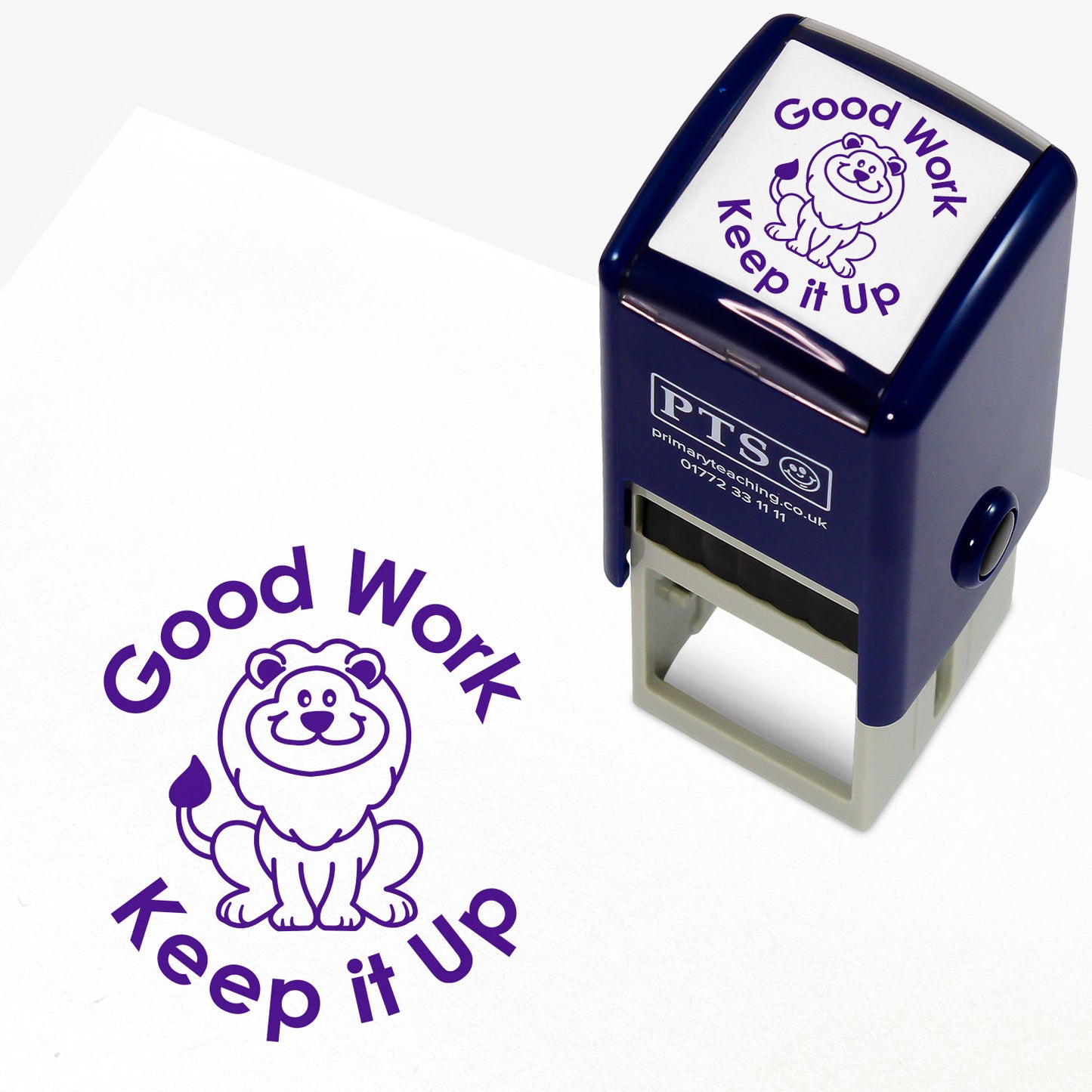 Good Work Lion Stamper - Purple - 25mm