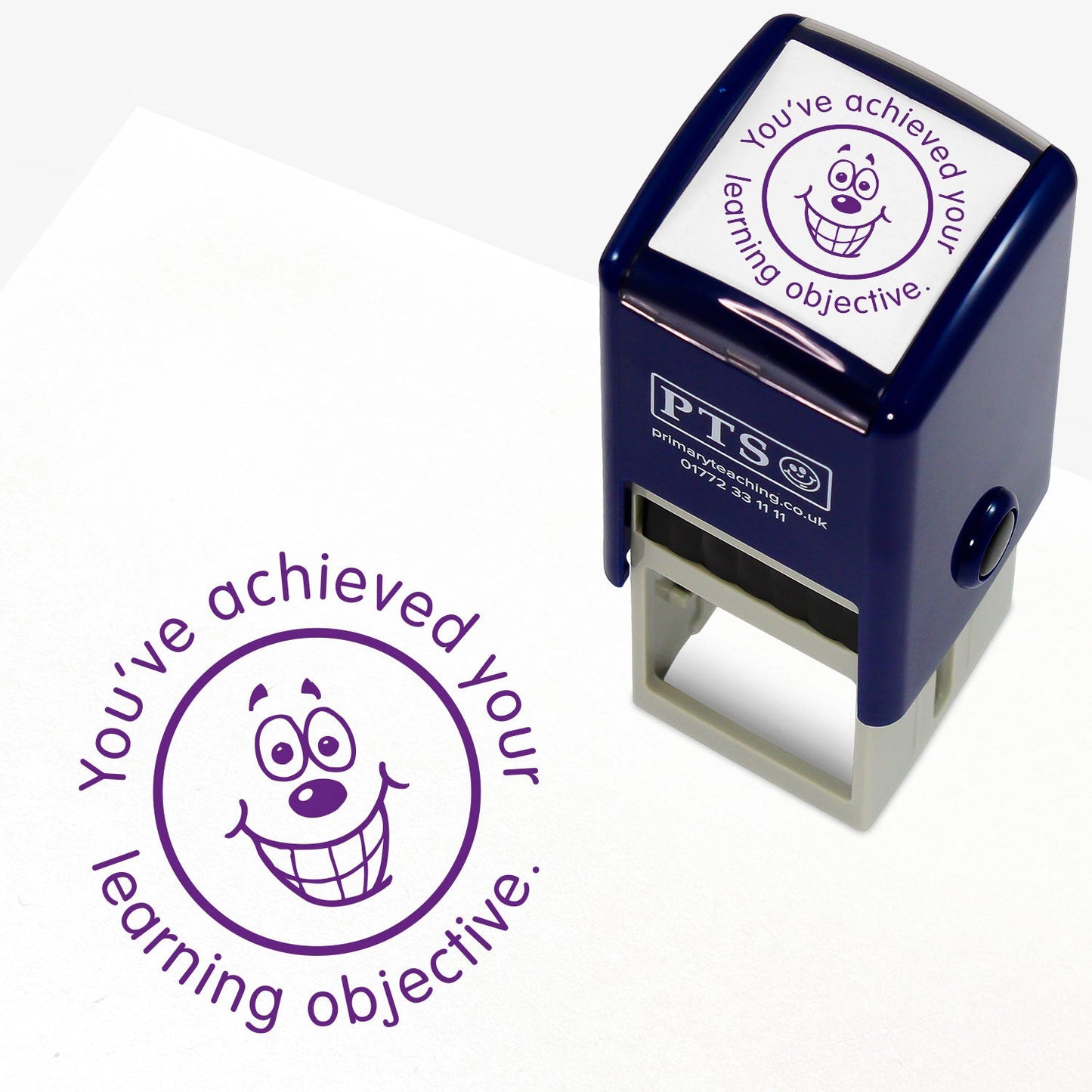 You've Achieved Your Learning Objective Smiley Stamper - 25mm