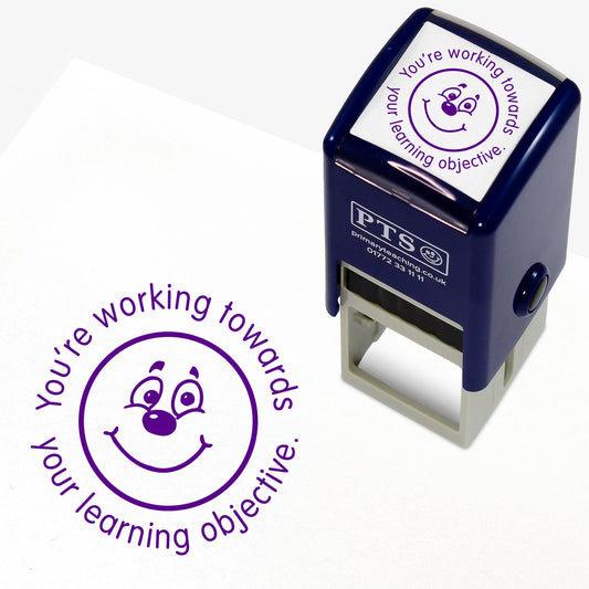 You're Working Towards Your Learning Objective Stamper - 25mm