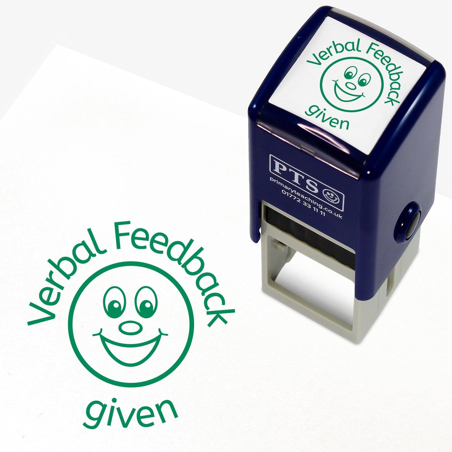 Verbal Feedback Given Smiley Stamper - 25mm