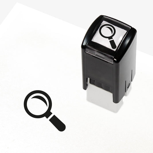 Mini Magnifying Glass Stamper - Black - 10mm
