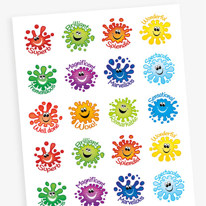 Happy Splash Stickers - 32mm