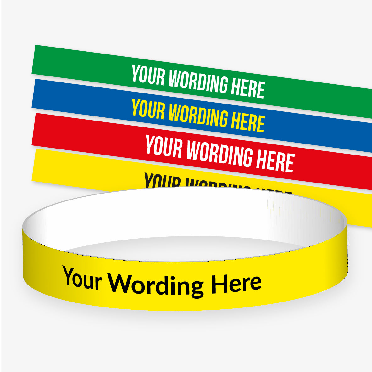 5 Personalised Colour Choice Wristbands