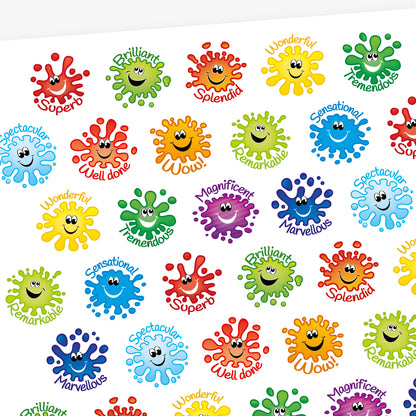 45 Jellybean Scented Happy Splash Stickers - 32mm