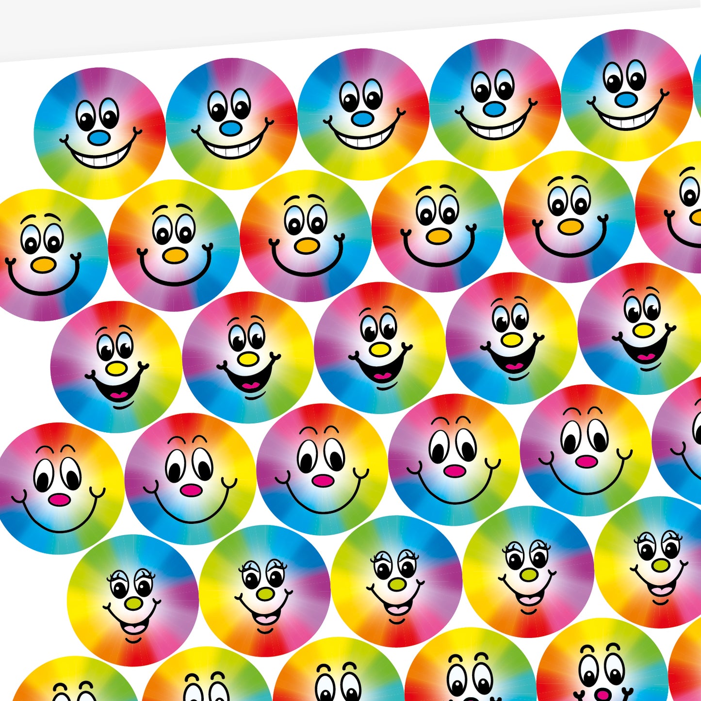 45 Berry Scented Rainbow Smile Stickers - 32mm