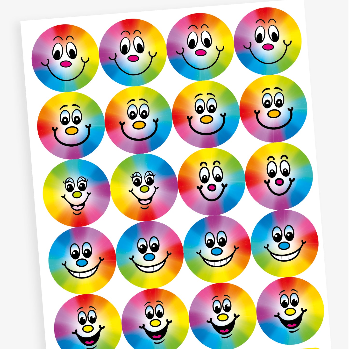 Berry Scented Rainbow Smile Stickers - 32mm