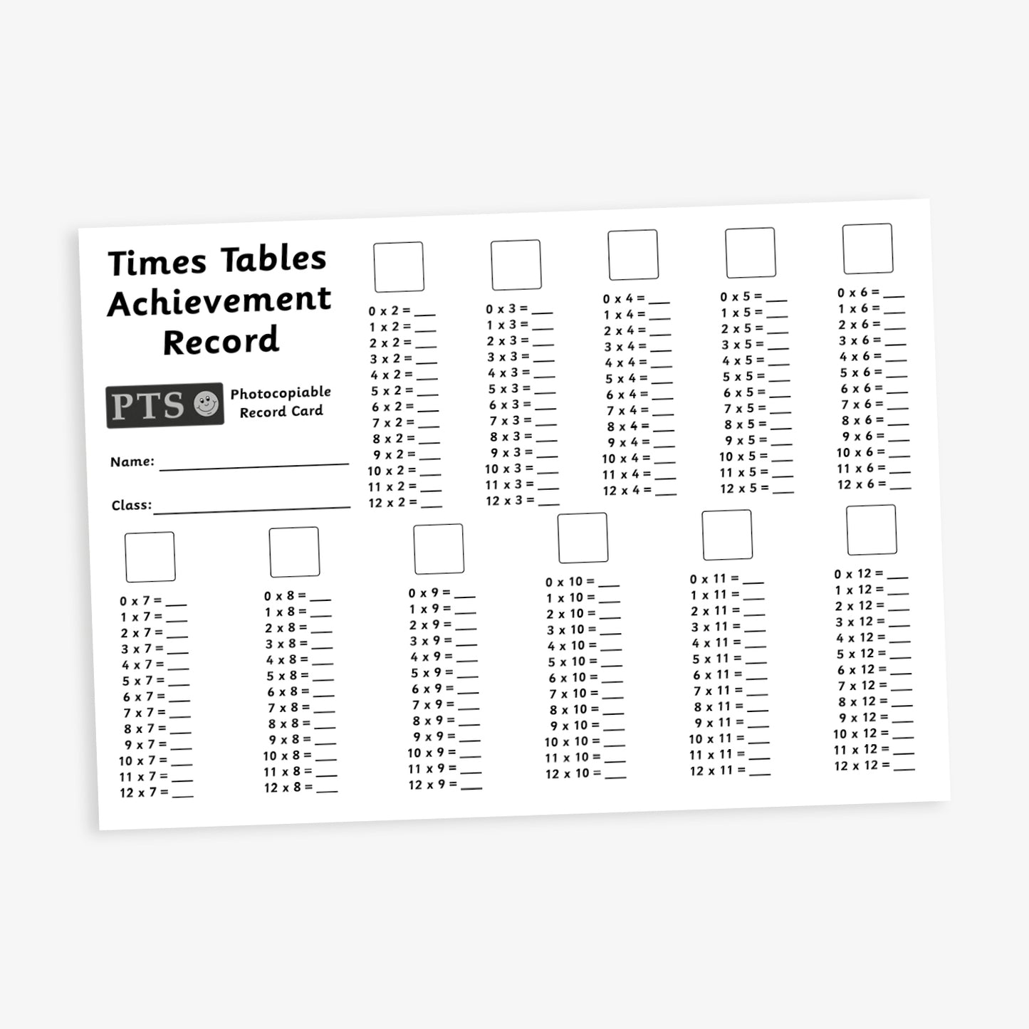 700 Times Tables Stickers - 16mm