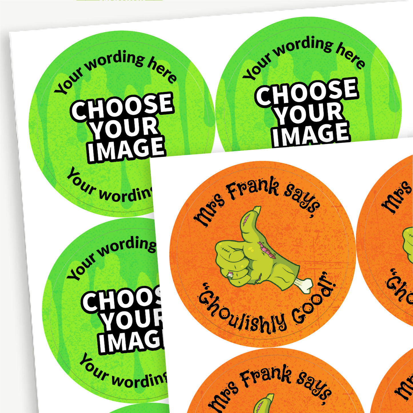 35 Design Your Own Halloween Stickers - 37mm