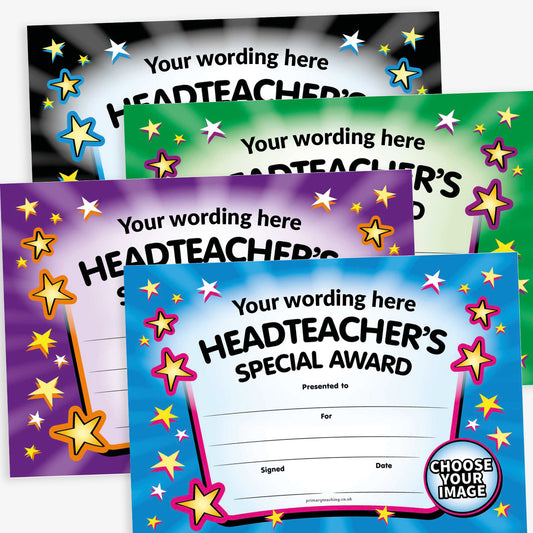 20 Design Your Own Headteacher's Special Award Certificates - A5