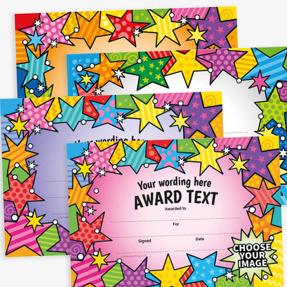 20 Design Your Own Stars Certificates - A5