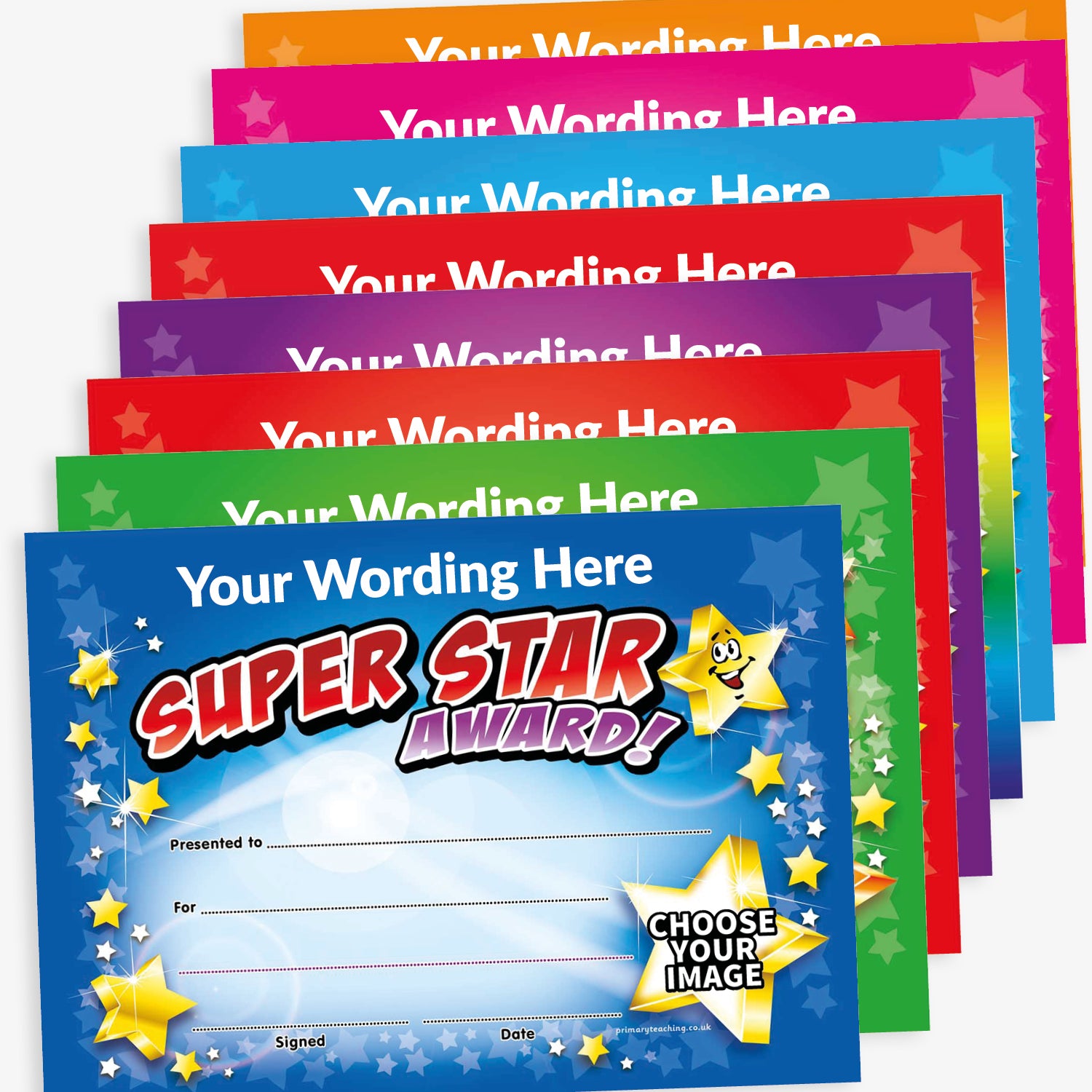 Super Star Award Certificates | Personalised | Colour Choice – Primary ...