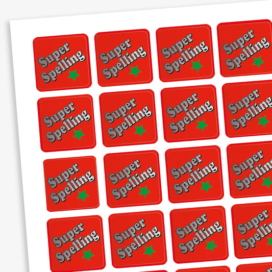 140 Metallic Super Spelling Stickers - 16mm