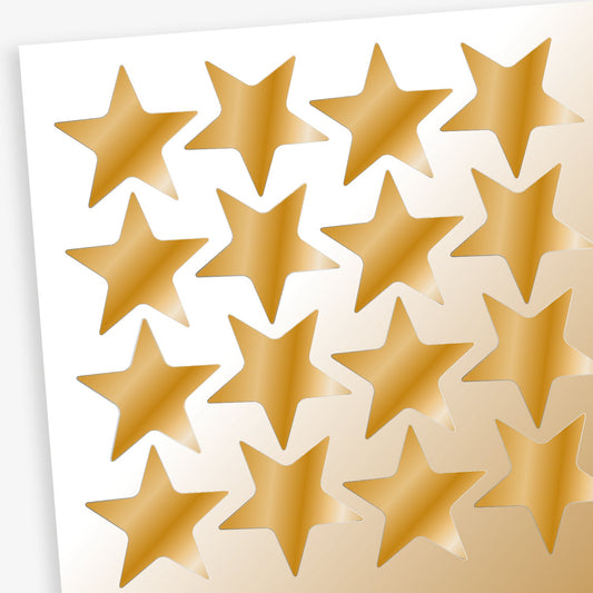 140 Metallic Star Stickers  - Bronze - 20mm