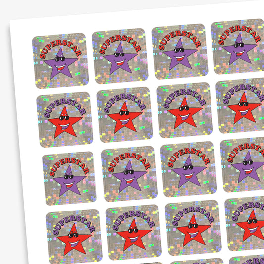 Holographic Superstar Stickers - 16mm