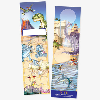 30 Dinosaur Scene Bookmarks