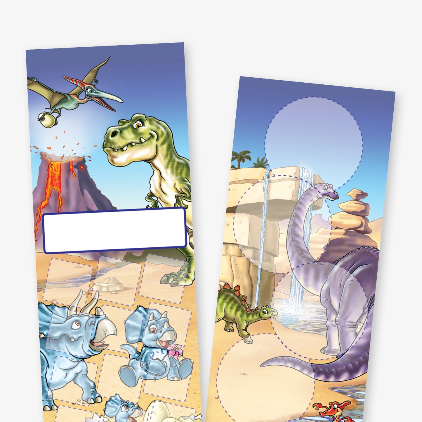 30 Dinosaur Scene Bookmarks