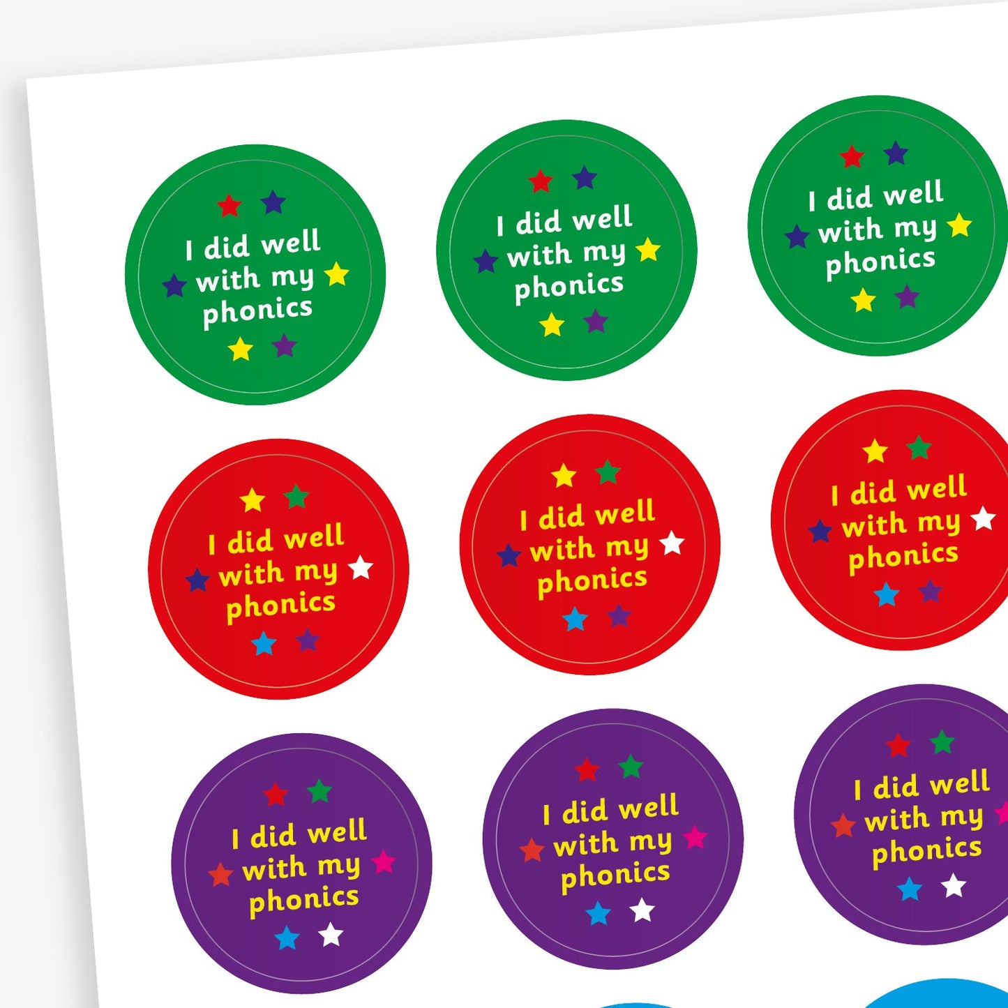 35 Phonics Stickers - 20mm