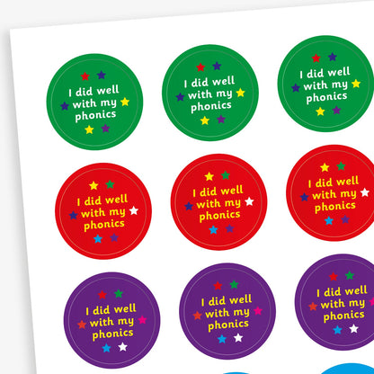 35 Phonics Stickers - 20mm